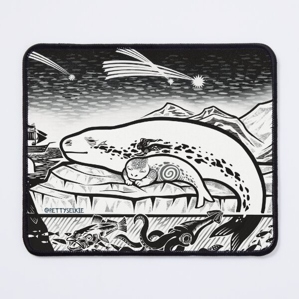 Item preview, Seal Mother black and white designed and sold by petselkie.