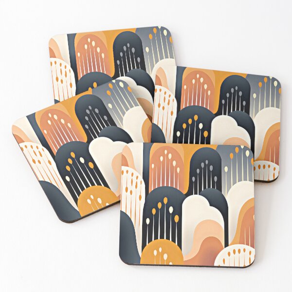 Item preview, Retro Abstract In Warm Caramel, Cream, And Black  designed and sold by DEC02.