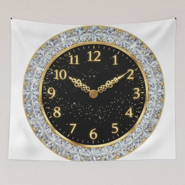 Item preview, Luxury Diamond Clock - Golden NYE Midnight Countdown designed and sold by MonaRose_Art.