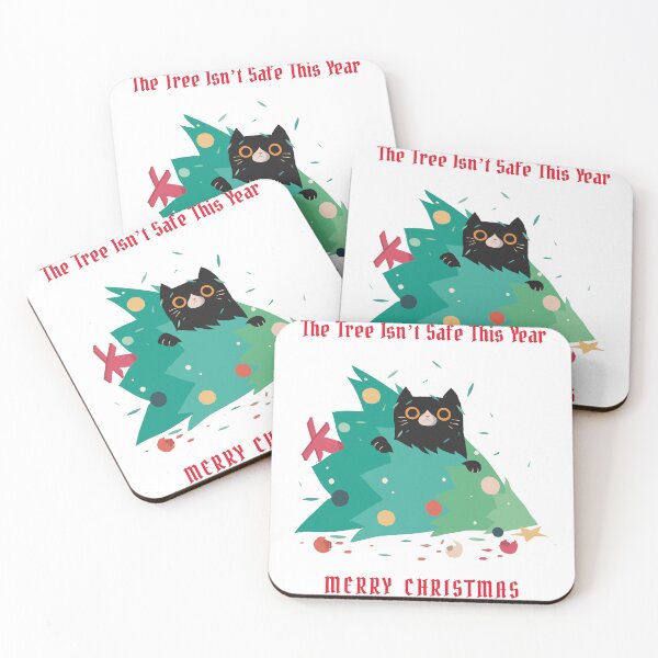 Item preview, The Tree Isn't Safe This Year. Merry Christmas designed and sold by SavvyVacationer.