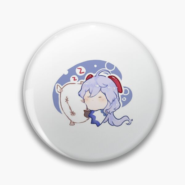 Item preview, Chibi Ganyu Sleeping Genshin Impact Fanart Cocogoat Oversized  designed and sold by pureLinen.