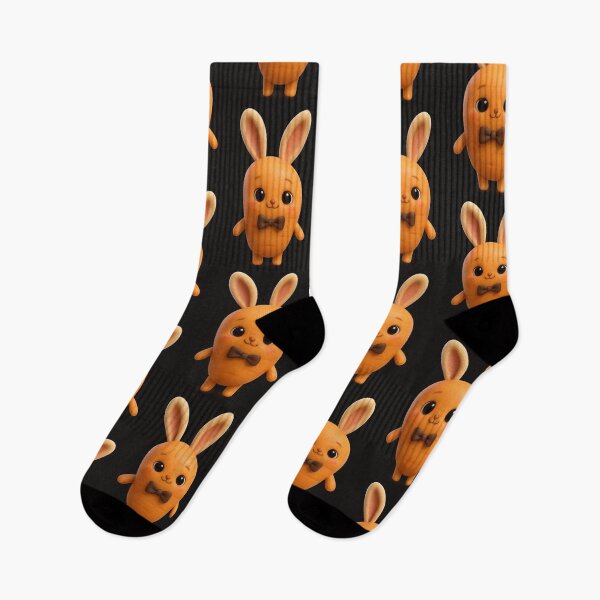 Item preview, Cute Carrot Bunny with Bow Tie | Kawaii Fun Vegetable Art designed and sold by Moons Studio.