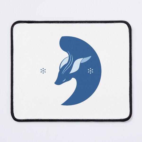 Item preview, Genshin Impact Ganyu - Sinae Unicornis Namecard Art - Dark Blue designed and sold by pureLinen.