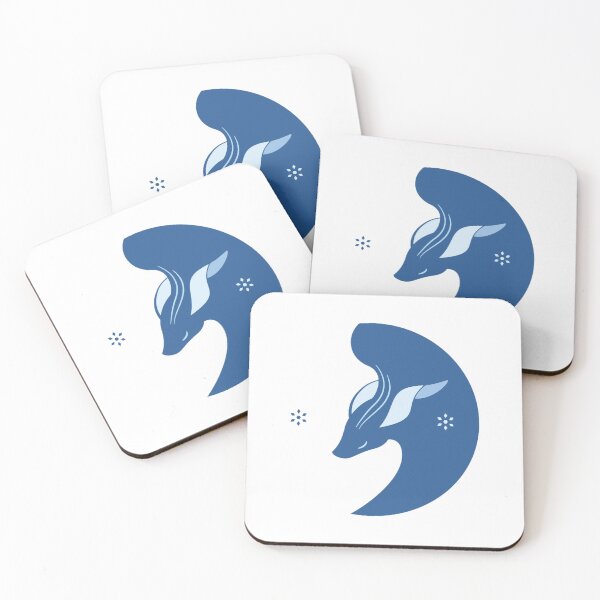 Item preview, Genshin Impact Ganyu - Sinae Unicornis Namecard Art - Dark Blue designed and sold by pureLinen.