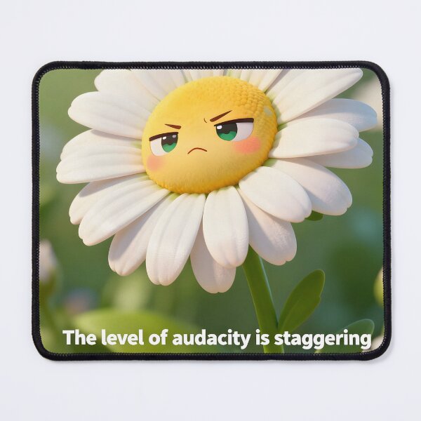 Item preview, The Level of Audacity Is Staggering – Daisy Meme designed and sold by Buttonquill.