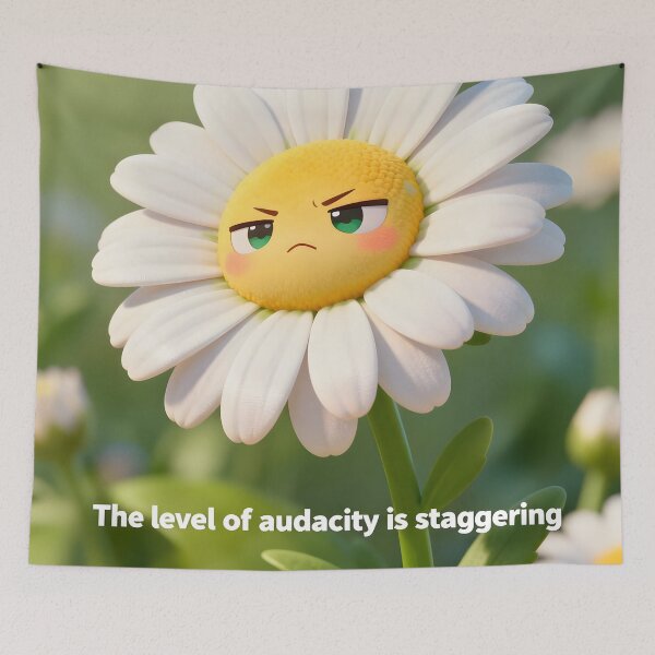 Item preview, The Level of Audacity Is Staggering – Daisy Meme designed and sold by Buttonquill.