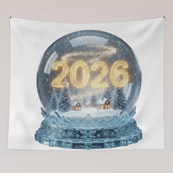 Item preview, Magical 2026 Snow Globe - Cozy Winter Wonderland & Happy New Year designed and sold by MonaRose_Art.