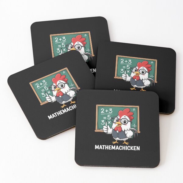 Item preview, Math Teacher Chicken Mathemachicken Pun  designed and sold by EllinoKlemo.