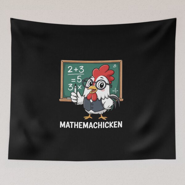 Item preview, Math Teacher Chicken Mathemachicken Pun  designed and sold by EllinoKlemo.