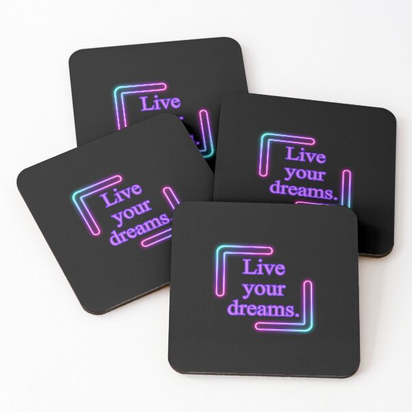 Item preview, Live your dreams. short slogans, quotes, motivation, think, achieve,daily quote,joyful,cheerful,positive quote,christmas gift,festive,  designed and sold by chipmuckdesignn.