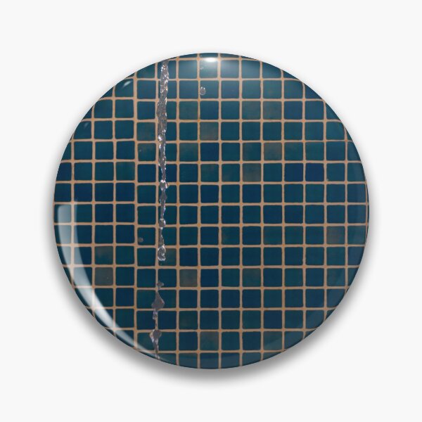Item preview, Shower Head With Running Water Against Blue Tile Wall in Modern Bathroom designed and sold by Nmallia.