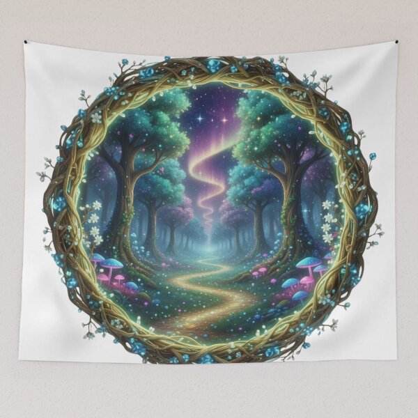 Item preview, Enchanted Forest Portal - Magical Fairycore & Whimsical Glowing Path designed and sold by MonaRose_Art.