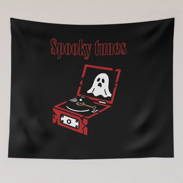 Item preview, Spooky tunes in red Aesthetic Alternative Tshirt designed and sold by OldSkullDesigns.