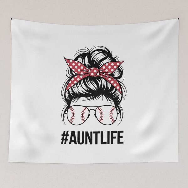 Item preview, Baseball Aunt Life Women Mothers Day Messy Bun designed and sold by RayArmstrong.