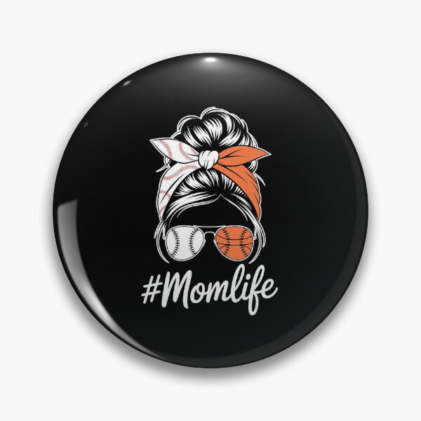 Item preview, Mom life Baseball Basketball Mom Messy Bun designed and sold by AmparoBoyle.