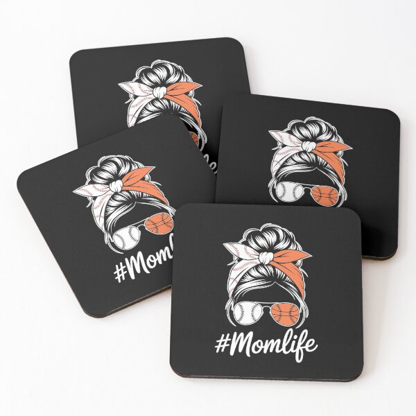 Item preview, Mom life Baseball Basketball Mom Messy Bun designed and sold by AmparoBoyle.