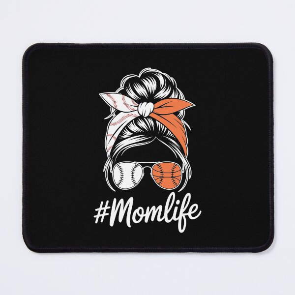 Item preview, Mom life Baseball Basketball Mom Messy Bun designed and sold by AmparoBoyle.