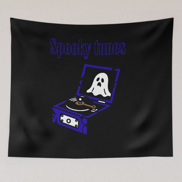 Item preview, Spooky tunes in dark blue Aesthetic Alternative Tshirt designed and sold by OldSkullDesigns.