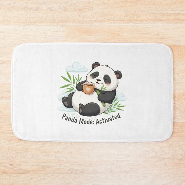 Item preview, Cute Lazy Panda Coffee Cartoon designed and sold by Ahilwani.