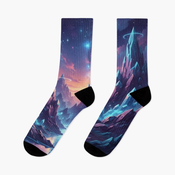Item preview, Celestial Crystal Valley - Magical Galaxy River & Fantasy Landscape designed and sold by MonaRose_Art.