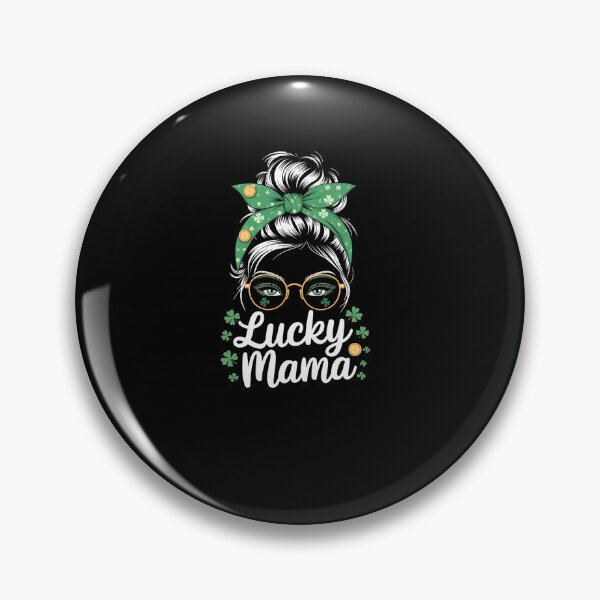 Item preview, Lucky Mama St Patricks & Mothers Day Mom Messy Bun designed and sold by MinaReinger.
