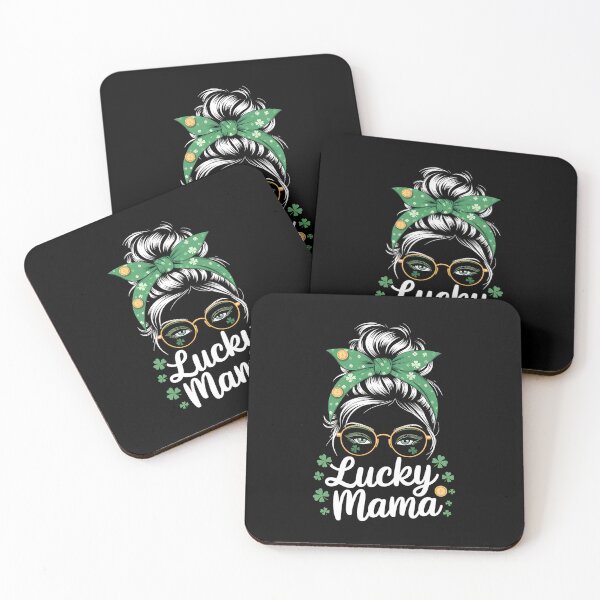Item preview, Lucky Mama St Patricks & Mothers Day Mom Messy Bun designed and sold by MinaReinger.