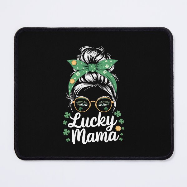 Item preview, Lucky Mama St Patricks & Mothers Day Mom Messy Bun designed and sold by MinaReinger.