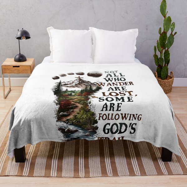 Item preview, God's Trail Christian Hiking Quote Art designed and sold by margamPagenberg.