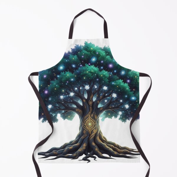 Item preview, Celestial Tree of Life - Cosmic Yggdrasil & Golden Celtic Roots designed and sold by MonaRose_Art.