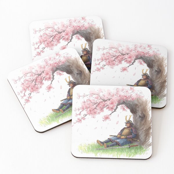 Item preview, Quiet Strength – Samurai Resting Under Sakura designed and sold by AndrewYoko.