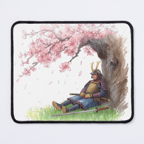 Item preview, Quiet Strength – Samurai Resting Under Sakura designed and sold by AndrewYoko.