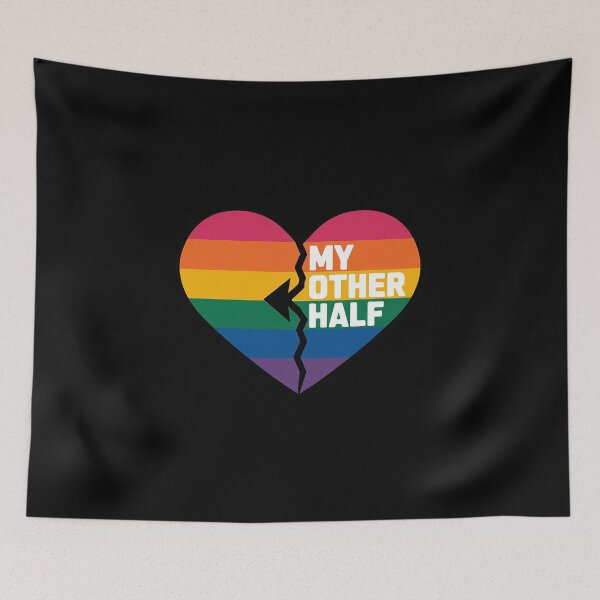 Item preview, My Other Half Gay Couple Rainbow Flag Pride LGBTQ  designed and sold by NeomiStoreSS.