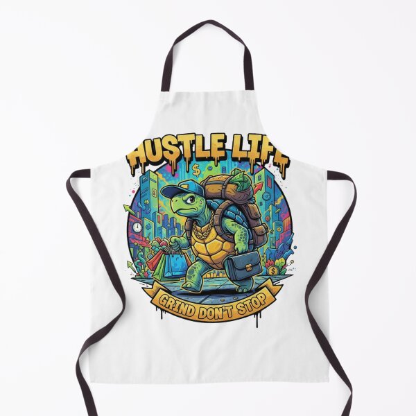 Item preview, Hustle Life Turtle Graffiti - Grind Don't Stop Street Art designed and sold by RainUlan53.
