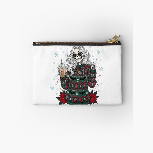 Item preview, Holiday Rebel Skeleton | Cool Gothic Christmas Coffee Art designed and sold by ColorSplash123.