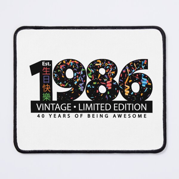 Item preview, Happy 40th Est. 1986 Vintage Limited Edition 40 Years of Being Awesome designed and sold by PCStudio57.