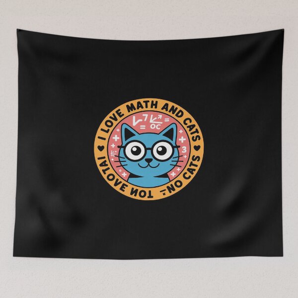 Item preview, I Love Math And Cats Cat Lover Math Teacher  designed and sold by KonstanKoraner.