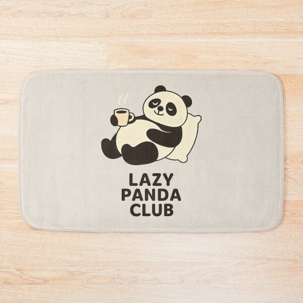 Item preview, Cream and Dark Brown Panda Reclining Peacefully with Steaming Drink designed and sold by SplashTastic.