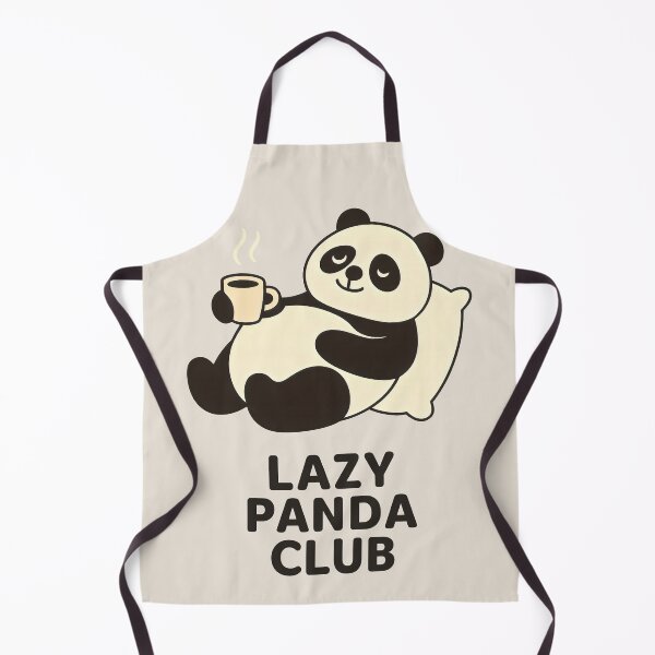 Item preview, Cream and Dark Brown Panda Reclining Peacefully with Steaming Drink designed and sold by SplashTastic.