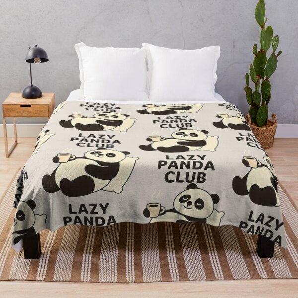 Item preview, Cream and Dark Brown Panda Reclining Peacefully with Steaming Drink designed and sold by SplashTastic.