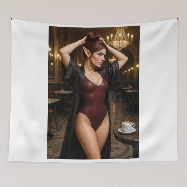 Item preview, Fortunate Valentina one-piece swimsuit cappuccino designed and sold by CathryneDelamort.