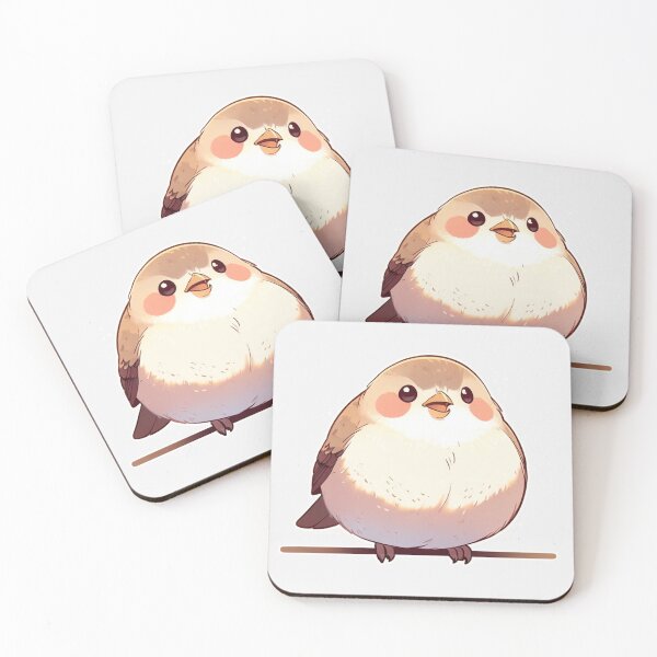 Item preview, Kawaii Bird Sticker designed and sold by Wildtastic .