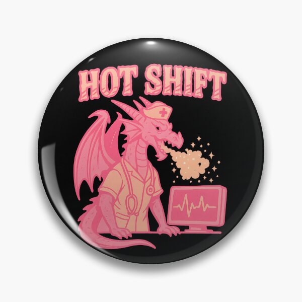 Item preview, Hot Shift – Funny ER Nurse Dragon Design for Emergency Room Nurses, RNs & Trauma Team Heroes | Nursing Humor Gift designed and sold by ClinicalHubs.