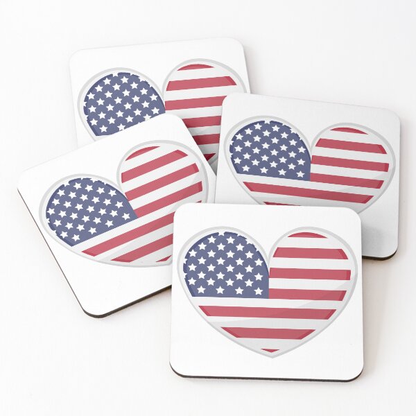 Item preview, Heart shaped United States flag illustration designed and sold by rymarenko.