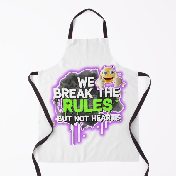 Item preview, We Break the Rules But Not Hearts – Neon Graffiti Rebel Quote with Thumbs-Up Emoji designed and sold by Scorpio Art.