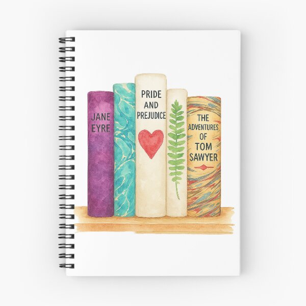 Item preview, Watercolor Classic Books on Shelf – Literary Art Print, Transparent Background, Bookshelf designed and sold by Pacika.