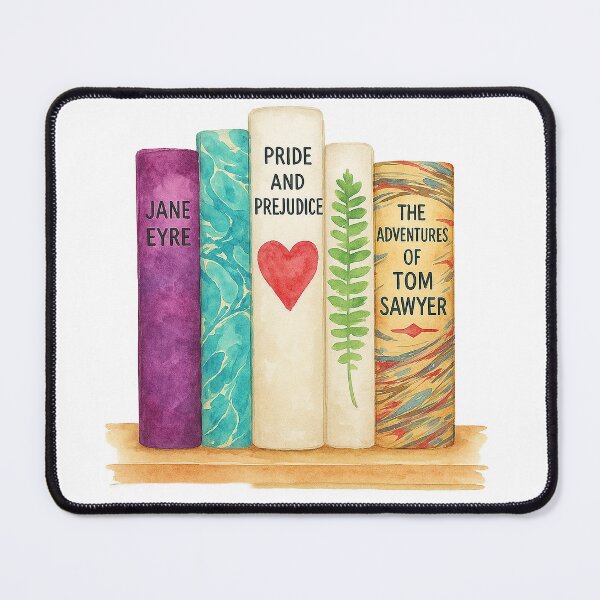 Item preview, Watercolor Classic Books on Shelf – Literary Art Print, Transparent Background, Bookshelf designed and sold by Pacika.