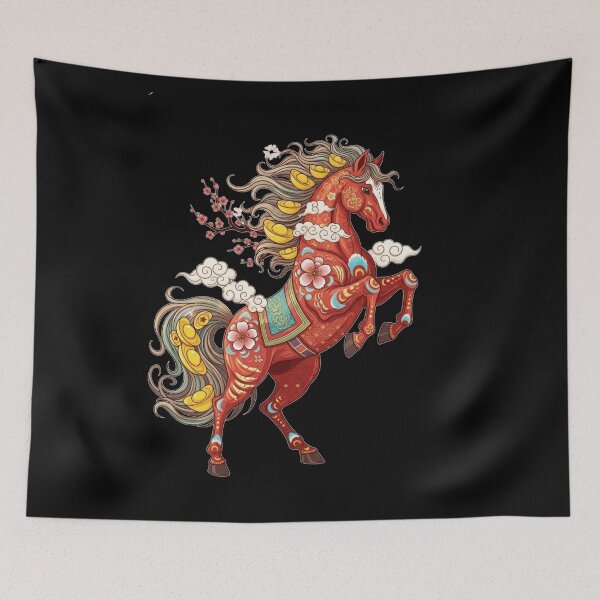 Item preview, Blossoming Fortune Steed designed and sold by ZodiacWonders.