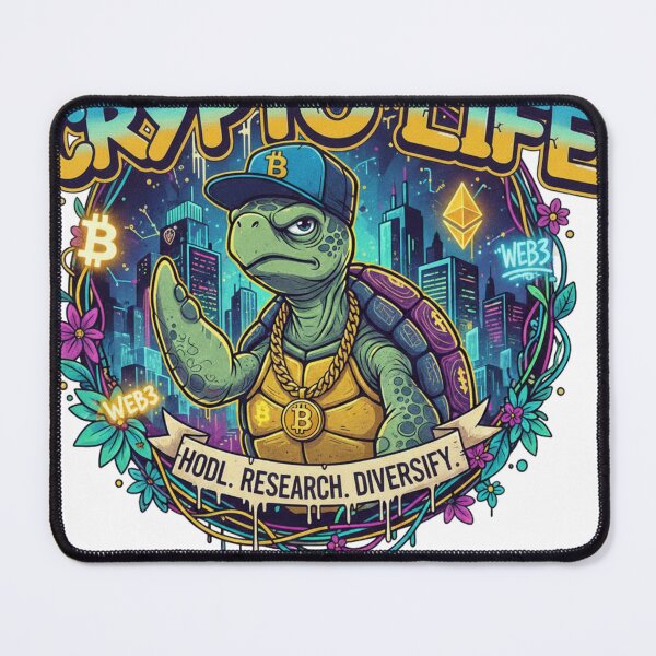 Item preview, Crypto Life Turtle Wisdom - Diversify & DCA Street Art designed and sold by RainUlan53.
