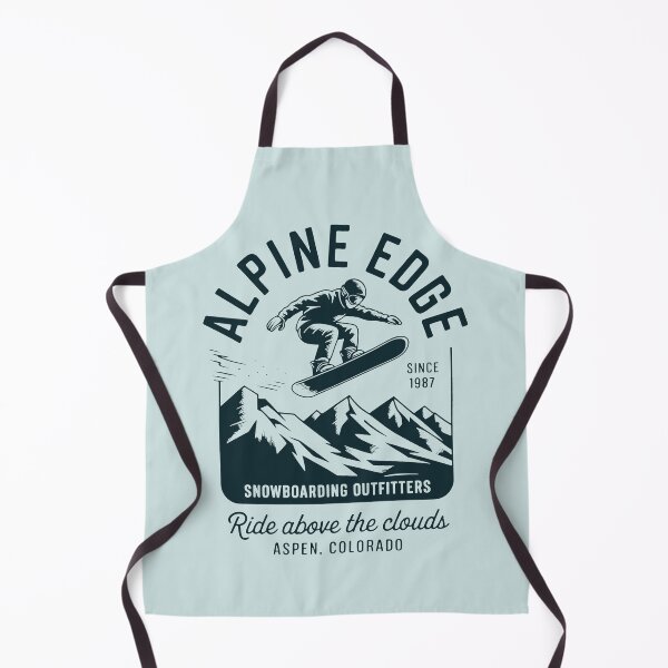 Item preview, Snowboarder Jumping Over Mountains in Dark Teal Monochrome designed and sold by SplashTastic.