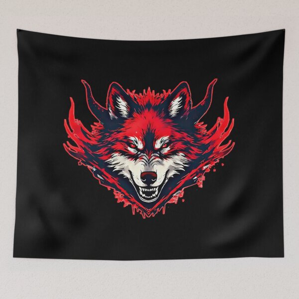 Item preview, Infernal Wolf – Red and Black Demon Alpha designed and sold by Neer arts.